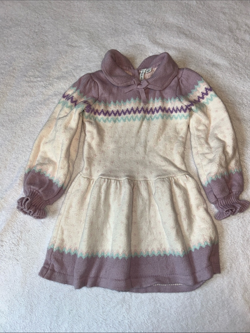Janie and Jack Lavender Knit Sweater Dress